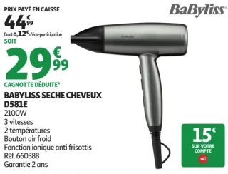 BaByliss Sèche cheveux D581E
