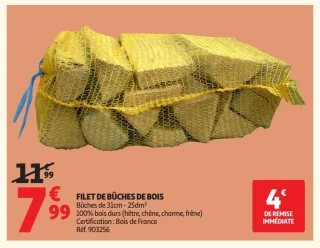 Filet de bûches de bois