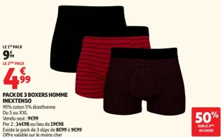 Pack de 3 boxers homme Inextenso