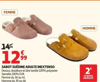 Sabot suédine adulte Inextenso (Femme / Homme)