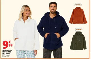 Sweat sherpa nuit adulte Inextenso