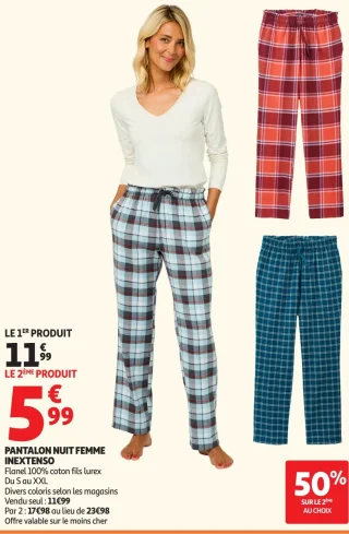 Pantalon nuit femme Inextenso