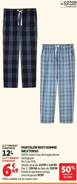 Pantalon nuit homme Inextenso