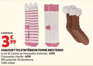Chaussettes d'intérieur femme Inextenso