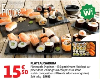Plateau Sakura 24 pièces