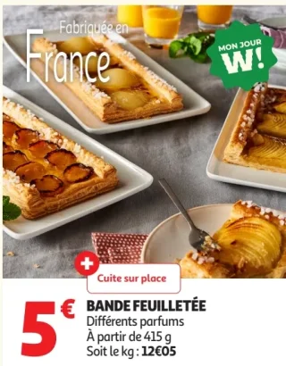 Bande feuilletée différents parfums