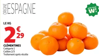 Clémentines Origine Espagne