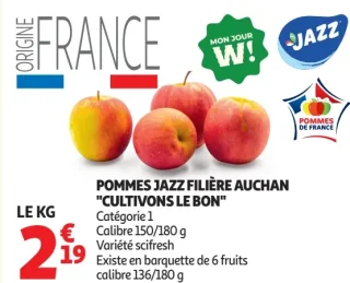 Pommes Jazz Filière Auchan "Cultivons le Bon"