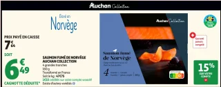 SAUMON FUMÉ DE NORVÈGE AUCHAN COLLECTION