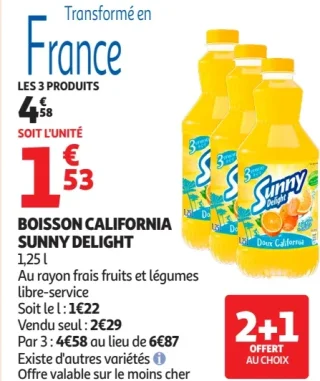 BOISSON CALIFORNIA SUNNY DELIGHT