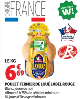 Poulet fermier de Loué Label Rouge