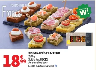 32 CANAPÉS TRAITEUR