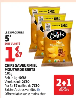 CHIPS SAVEUR MIEL MOUTARDE BRETS