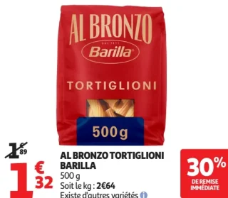 AL BRONZO TORTIGLIONI BARILLA 500 g