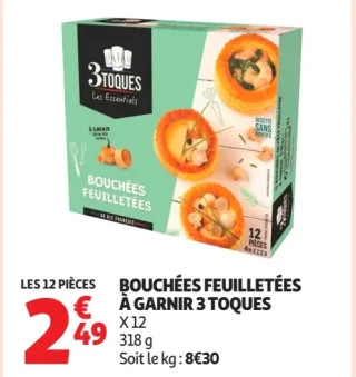 Bouchées feuilletées à garnir 3 Toques
