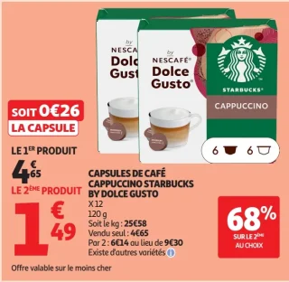 Capsules de café Cappuccino Starbucks by Dolce Gusto
