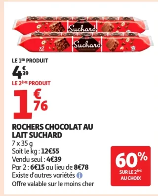 Rochers chocolat au lait Suchard