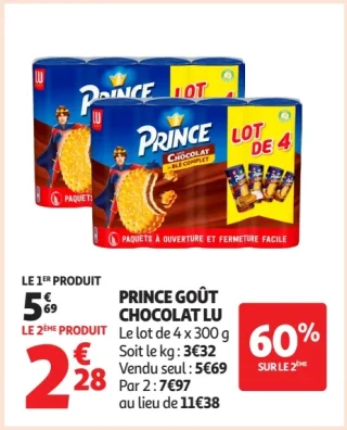 Prince goût chocolat Lu