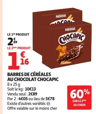 Barres de céréales au chocolat Chocapic