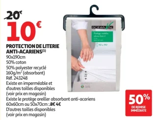 Protection de literie anti-acariens Sonia L