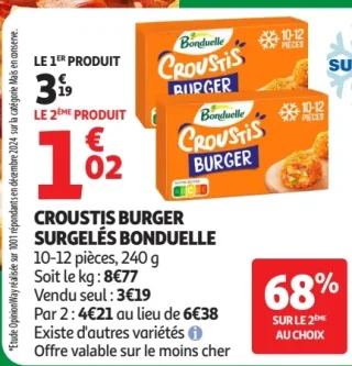 Croustis Burger Surgelés Bonduelle