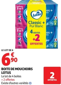 Boîte de mouchoirs Classic + Pur Blanc Lotus
