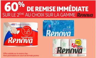 Gamme papier essuie-tout, mouchoirs et papier toilette Renova