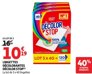 LINGETTES DÉCOLORANTES DÉCOLOR STOP