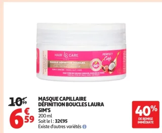 Masque capillaire définition boucles Laura Sim's