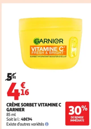 Crème sorbet Vitamine C Garnier Fresh & Bright