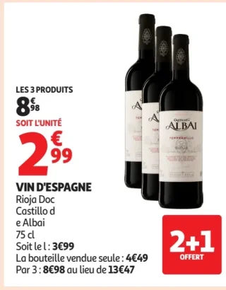 Vin d'Espagne Rioja Doc Castillo de Albai