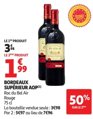 Vin rouge Bordeaux Supérieur AOP Roc du Bel Air