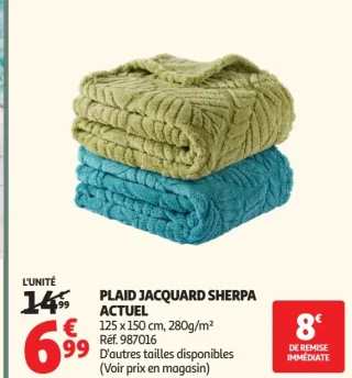 Plaid jacquard sherpa Actuel