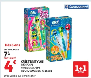 Coffret créatif Crée tes stylos Clementoni