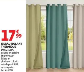 Rideau isolant thermique