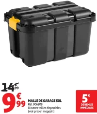 Malle de garage 50L