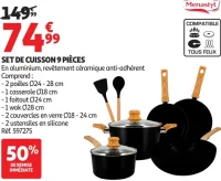 Set de cuisson 9 pièces Menastyl