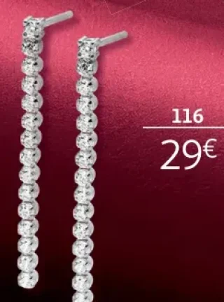 Boucles d'oreilles argent et oxydes de zirconium La Vie en Or 116