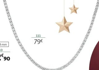 Collier argent et oxydes de zirconium - 42 cm La Vie en Or 111