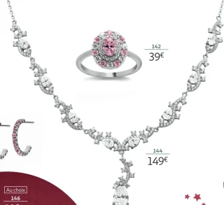 Collier argent et oxydes de zirconium 45 cm 144 La Vie en Or