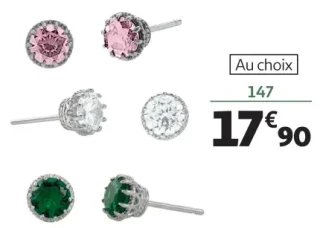 Boucles d'oreilles argent et oxydes de zirconium 147 La Vie en Or