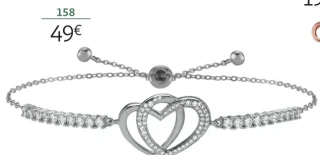 Bracelet ajustable argent et oxydes de zirconium La Vie en Or
