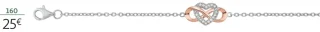 Bracelet argent bicolore et oxydes de zirconium La Vie en Or
