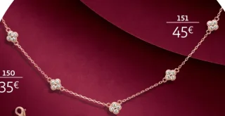 Collier argent rose et oxydes de zirconium La Vie en Or