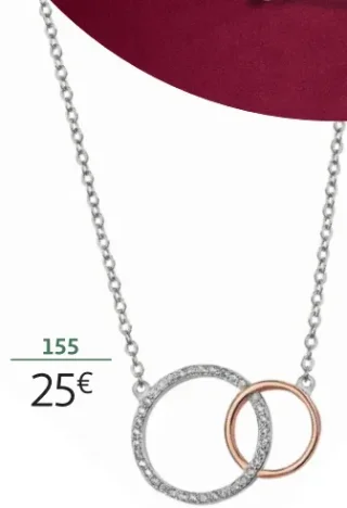 Collier argent bicolore et oxydes de zirconium La Vie en Or