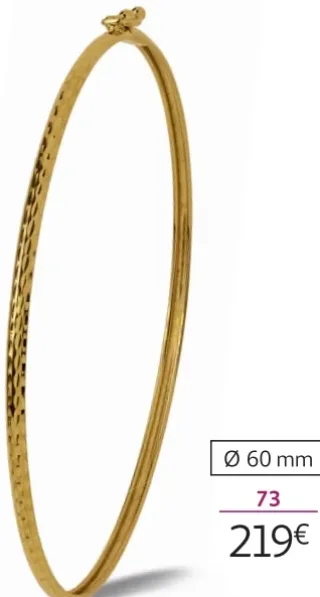Bracelet jonc en or 375 millièmes - La Vie en Or