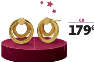 Boucles d'oreilles en or 375 millièmes - La Vie en Or