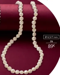 Collier or 375 millièmes et perles de culture d'eau douce La Vie en Or
