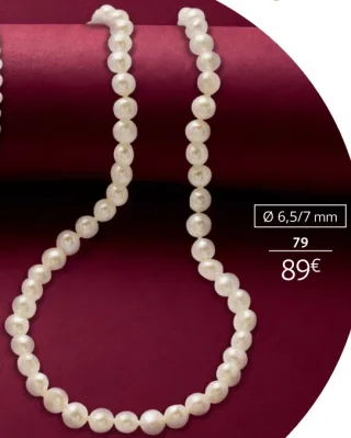 Collier or 375 millièmes et perles de culture d'eau douce La Vie en Or