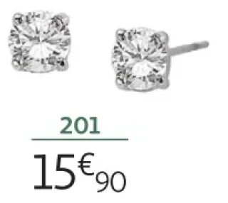 Boucles d'oreilles argent et oxydes de zirconium